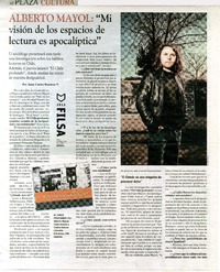 Alberto Mayol: "Mi visión de los espacios de lectura es apolíptica"  [artículo] Juan Carlos Ramírez F.