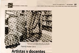 Artistas y docentes locales destacan la genialidad de Alice Munro  [artículo] Claudia Bravo