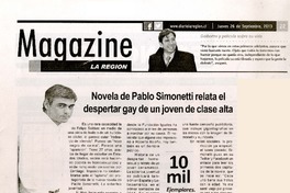 Novela de Pablo Simonetti relata el despertar gay de un joven de clase alta  [artículo]