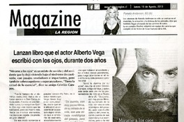Lanzan libro que el actor Alberto Vega escribió con los ojos, durante dos años  [artículo]