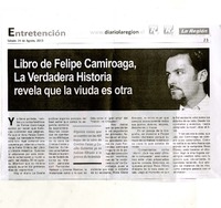 Libro de Felipe Camiroaga, la verdadera historia revela que la viuda es otra  [artículo]