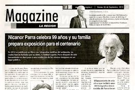 Nicanor Parra celebra 99 años y su familia prepara exposición para el centenario  [artículo]