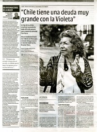 "Chile tiene una deuda muy grande con la Violeta"  [artículo] Carolina Marcos Ch.