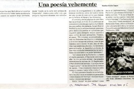 Una poesía vehemente  [artículo] Marino Muñoz Lagos.