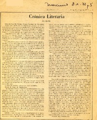 Crónica literaria  [artículo] Alone