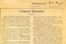 Crónica literaria  [artículo] Alone