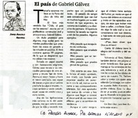 El país de Gabriel Gálvez  [artículo] Jorge Abasolo Aravena.