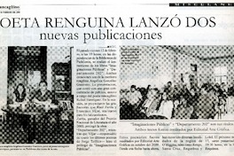 Poeta renguina lanzó dos nuevas publicaciones  [artículo] M.I.C.