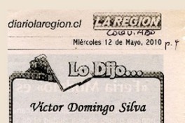Víctor Domingo Silva  [artículo] Patricio Díaz Coudray.