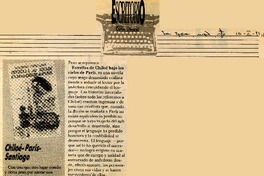 Chiloé-París-Santiago  [artículo] Carlos Olivárez.