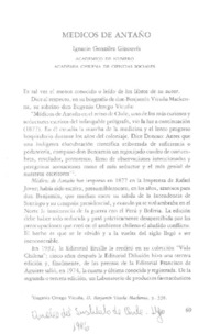 Médicos de antaño  [artículo] Ignacio González Ginouvés.