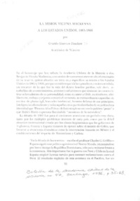 La misión Vicuña Mackenna a los Estados Unidos, 1865-1866  [artículo] Cristián Guerrero Yoacham.