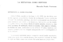 La metáfora como refugio (entrevista)  [artículo] Marcela Prado Traverso.