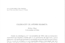Celebración de Antonio Skármeta  [artículo] Grínor Rojo.
