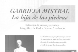 Gabriela Mistral la hija de las piedras.  [artículo]