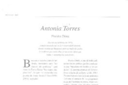 Antonia Torres (entrevista)  [artículo] Floridor Pérez.