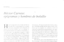 Héctor Carreto: epigramas y hombres de bolsillo  [artículo] Lila Calderón.