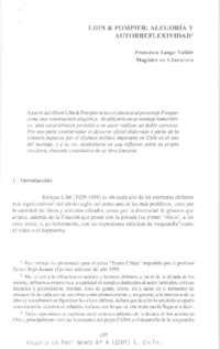 Lihn & Pompier: alegoría y autorreflexividad  [artículo] Francisca Lange Valdés.
