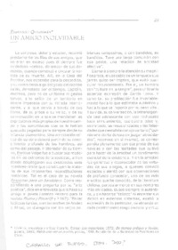 Un amigo inolvidable  [artículo] Fernando Quilodrán.