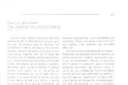 Un amigo inolvidable  [artículo] Fernando Quilodrán.