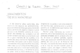 Fragmentos de sus memorias  [artículo]