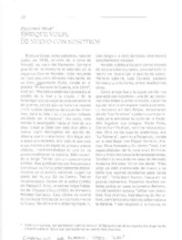 Enrique Volpe de nuevo con nosotros  [artículo] Francisco Véjar.