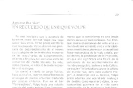 En recuerdo de Enrique Volpe  [artículo] Armando Roa Vidal.
