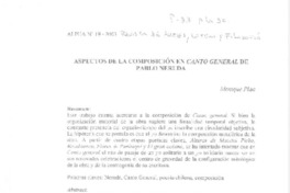 Aspectos de la composición en canto general de Pablo Neruda  [artículo] Monique Plaa.