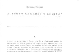 Alberto Edwards y Encina  [artículo] Ricardo Donoso.