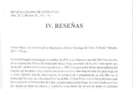 Las novelas de la oligarquía chilena  [artículo] Ana Baeza Carvallo.