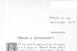 Montt y Sarmiento  [artículo] Domingo Melfi.