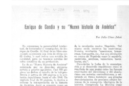 Enrique de Gandía y su "Nueva historia de América"  [artículo] Julio César Jobet.