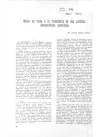 Notas en torno a la trayectoria de dos partidos democráticos  [artículo] Julio César Jobet.