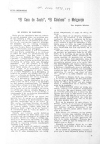 El cara de susto", "El chichero" y Melgarejo  [artículo] Augusto Iglesias.