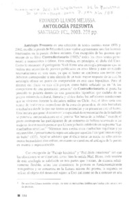 Eduardo Llanos Melussa  [artículo] Oscar Sarmiento.