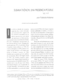 Susana Thénon: una presencia posible  [artículo] Fabiola Aldana.