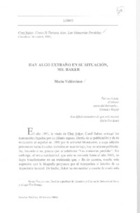 Hay algo extraño en su situación, Mr. Baker  [artículo] Mario Valdovinos.