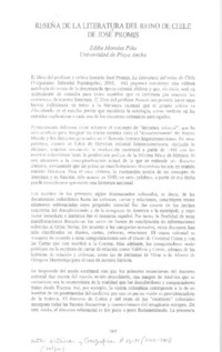 Reseña de la literatura del reino de Chile  [artículo] Eddie Morales Piña.