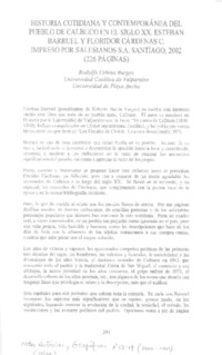 Historia cotidiana y contemporánea del pueblo de Calbuco en el Siglo XX  [artículo] Rodolfo Urbina Burgos.