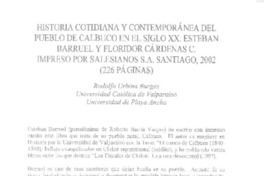 Historia cotidiana y contemporánea del pueblo de Calbuco en el Siglo XX  [artículo] Rodolfo Urbina Burgos.