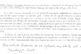 Viatores en el sur del mundo. Historia de los clérigos de San Viator en Chile  [artículo] Marciano Barrios Valdés.