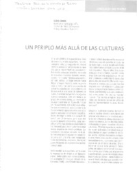 Un Periplo más allá de las lecturas  [artículo] Elías Cohen.