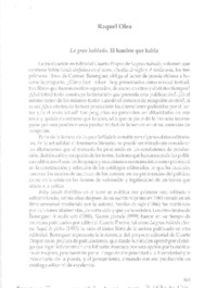 La gran hablada. El hambre que habla  [artículo] Raquel Olea.