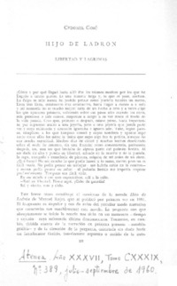 Hijo de ladrón  [artículo] Cedomil Goic.