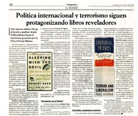 Política internacional y terrorismo siguen protagonizando libros reveladores  [artículo]