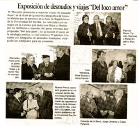 Exposición de desnudos y viajes "Del loco amor"  [artículo]