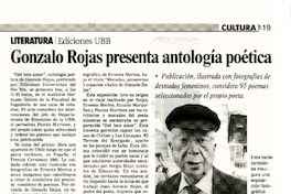 Gonzalo Rojas presenta antología poética  [artículo]