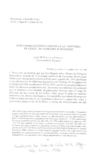 Indoamericanismos lexicos en la "Historia de Chile"  [artículo] José Enguita Utrilla.