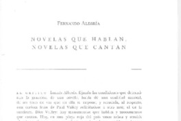 Novelas que hablan, novelas que cantan  [artículo].