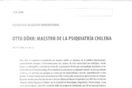 Maestro de la psiquiatría chilena [entrevista] [artículo]